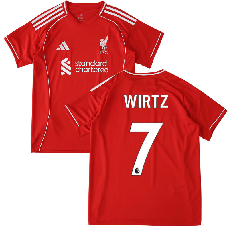 Liverpool domácí dres 2025/26 - pánské červené tričko s potiskem Wirtz 7