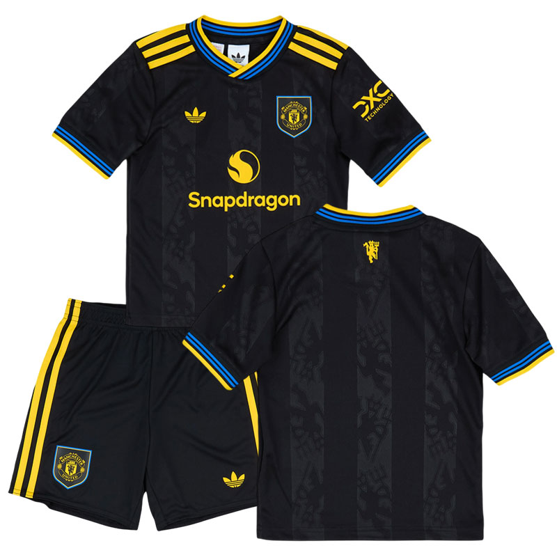 Manchester United 2025/26 třetí dres pro děti - triko a šortky