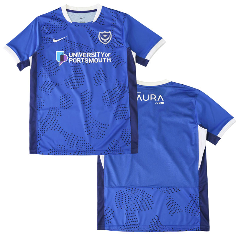 Portsmouth FC domácí fotbalový dres 2025/26 krátký rukáv