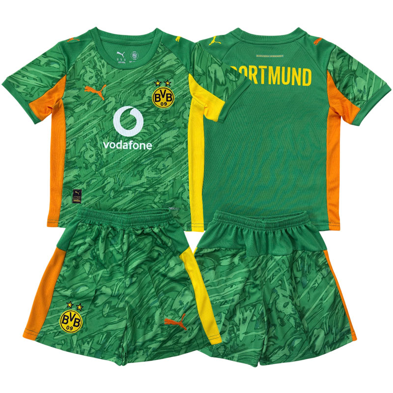 Dětský brankářský komplet Borussia Dortmund 2025/26 - zelený fotbalový dres