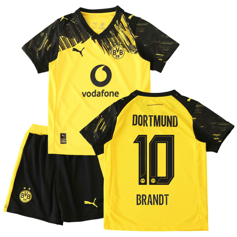 Dětský fotbalový dres Borussia Dortmund 2025/26 - domácí sada s Brandt 10