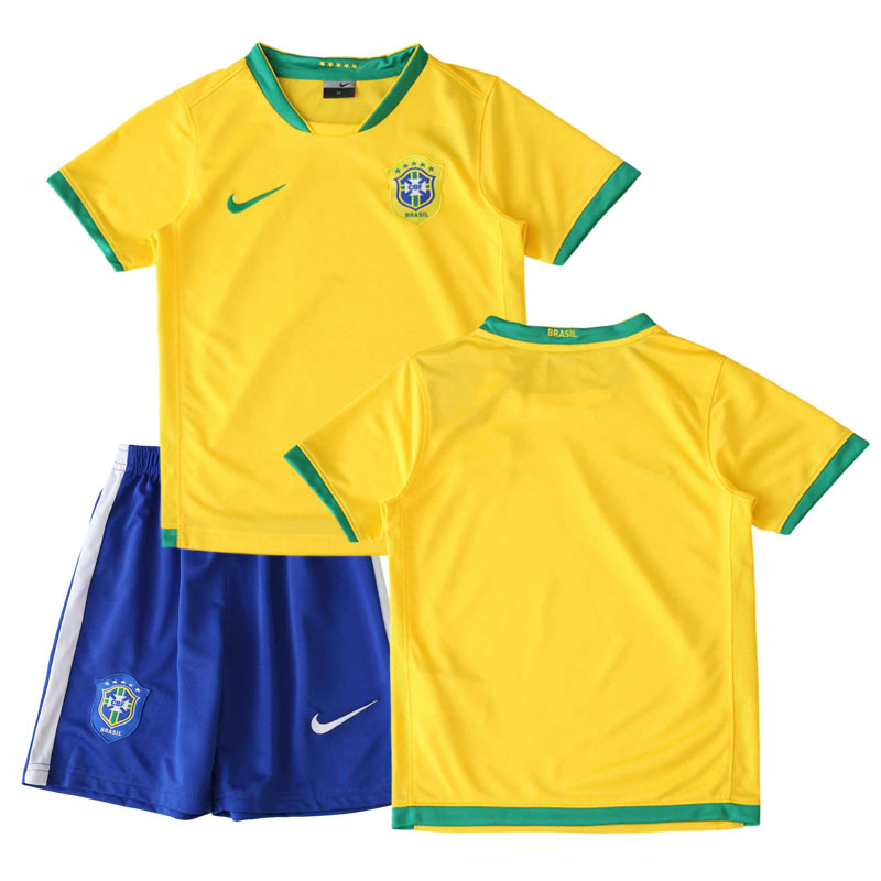 Dětský fotbalový dres Brazílie 2006 domácí sada - tričko + šortky