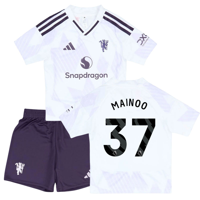 Dětský venkovní dres Manchester United 2025/26 - Mainoo 37 fotbalový komplet