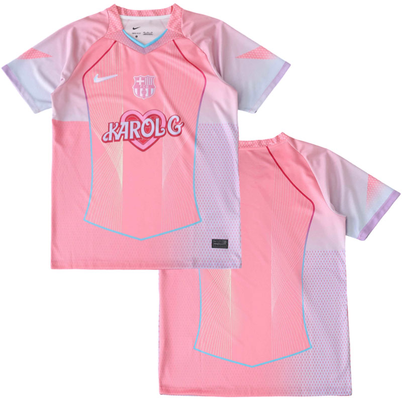 Karol G x FC Barcelona 2025/26 růžový fotbalový dres