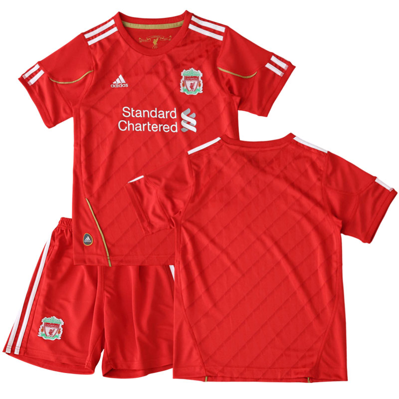 Liverpool domácí retro fotbalový dres 2010/11 pro děti – tričko a kraťasy
