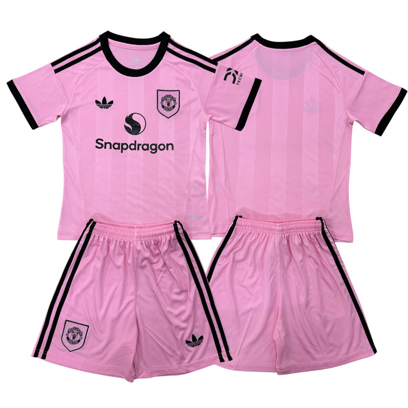 Man Utd růžový brankářský dres 2025/26 pro děti