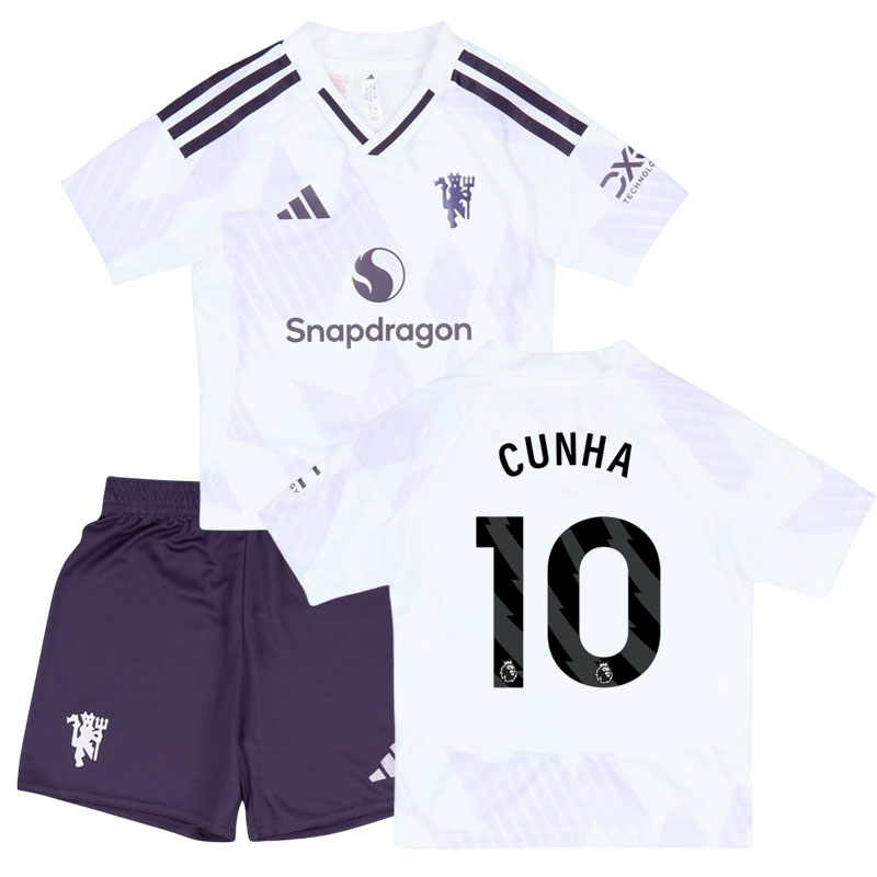 Cunha 10 Manchester United dětský venkovní dres 2025/26