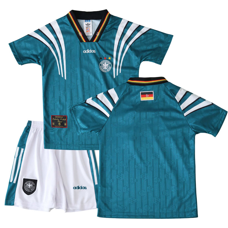 Německo 1996 venkovní dres pro děti - fotbalový set tričko + šortky
