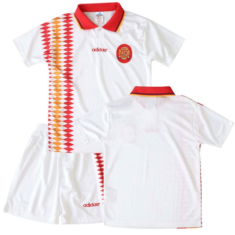 Retro dětský venkovní fotbalový dres Španělsko 1994 - triko a šortky