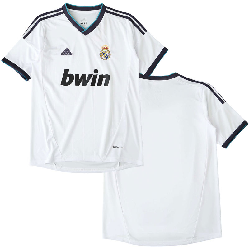 Bílé fotbalové tričko Real Madrid 2012/13 - retro domácí dres pro muže