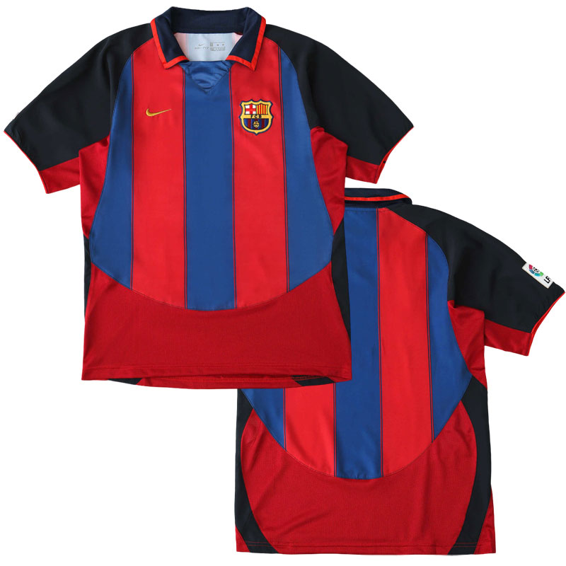 FC Barcelona 2003/04 domácí dres - pánské retro fotbalové tričko