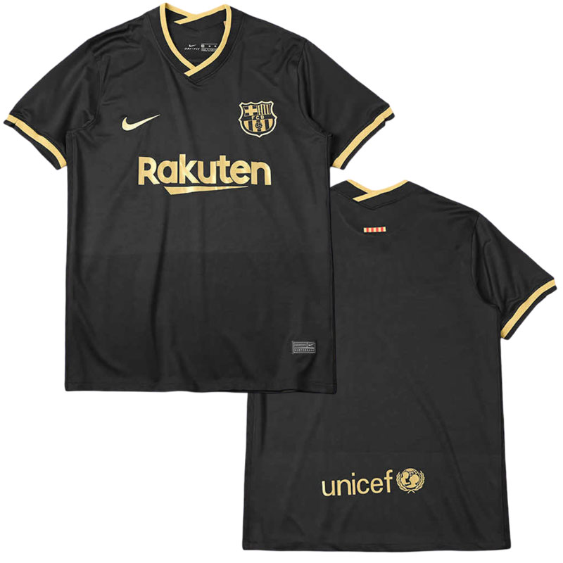 FC Barcelona černý dres 2020/21 - venkovní fotbalový dres pro muže