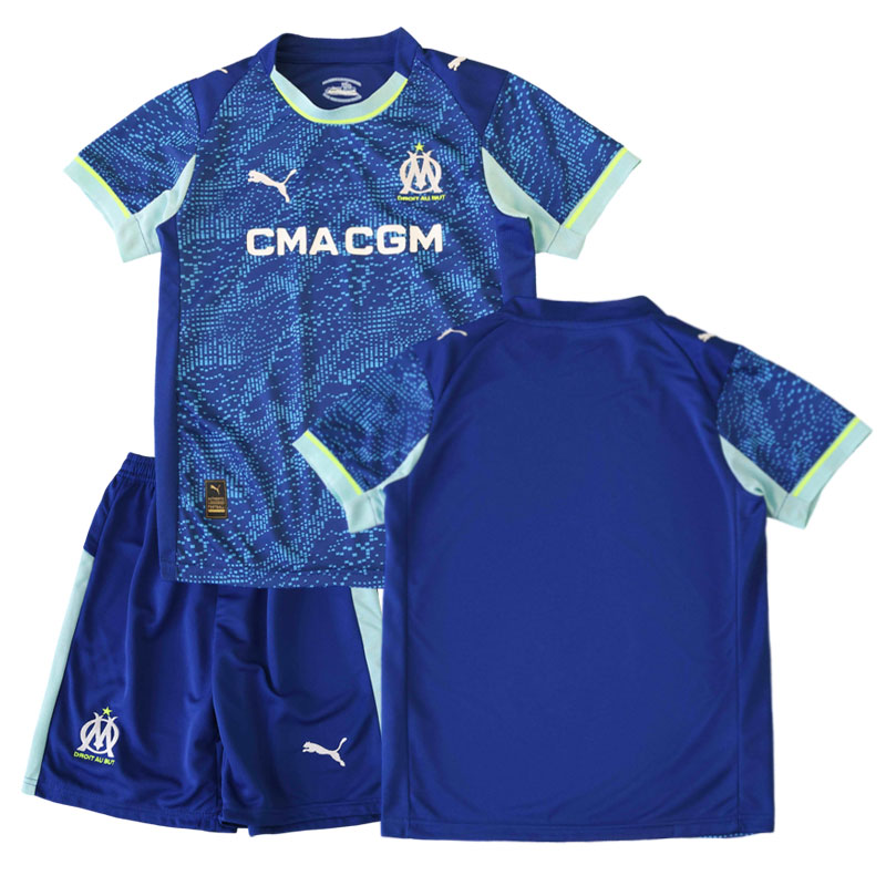 Olympique Marseille dětský třetí dres 2025/26 - fotbalová sada tričko + kraťasy
