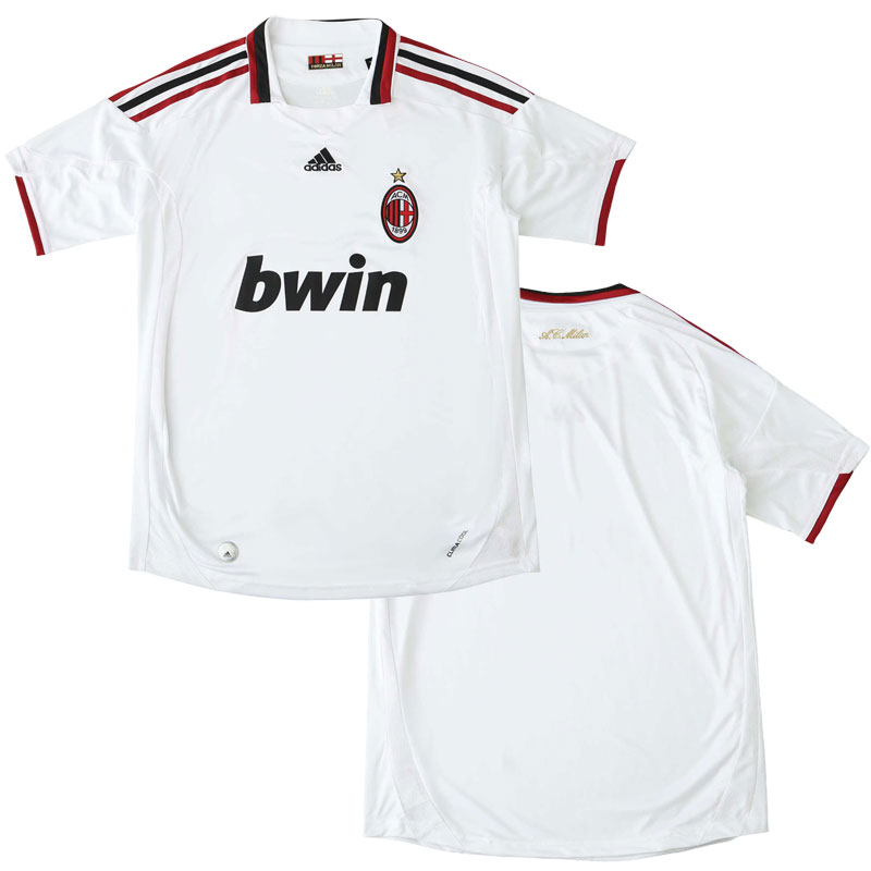 Pánský retro dres AC Milán 2009/10 - bílý venkovní fotbalový trikot