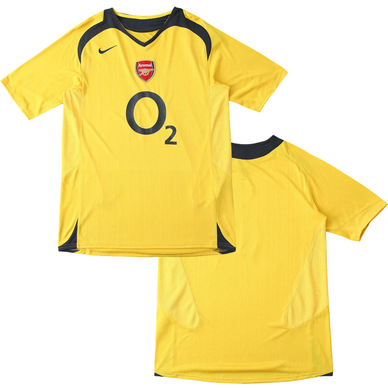 Pánský retro fotbalový dres Arsenal 2005/06 - venkovní žlutý dres