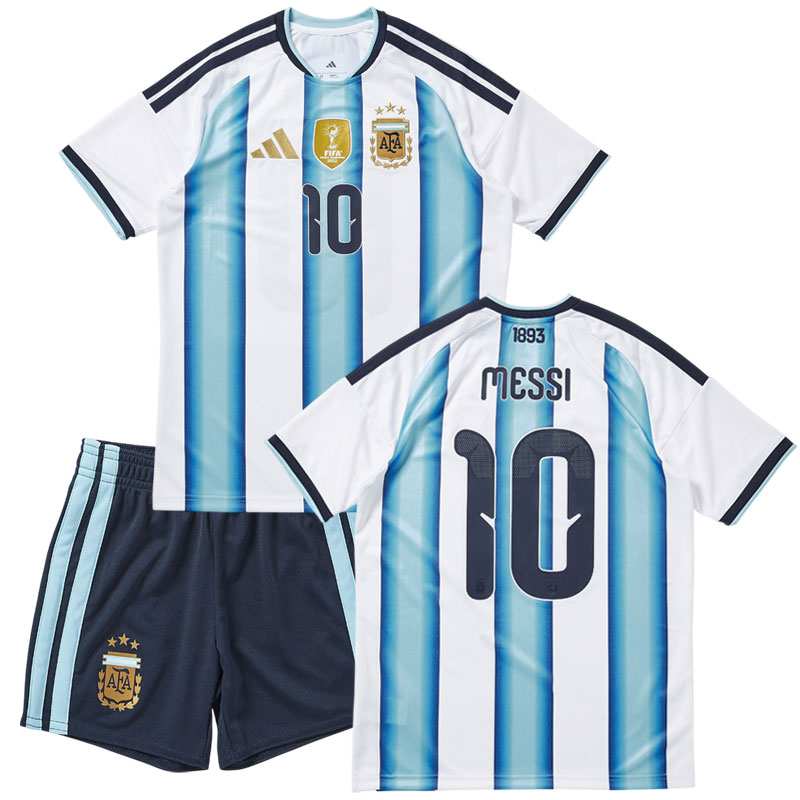 Dětský fotbalový dres MESSI 10 Argentina 2026 s šortkami