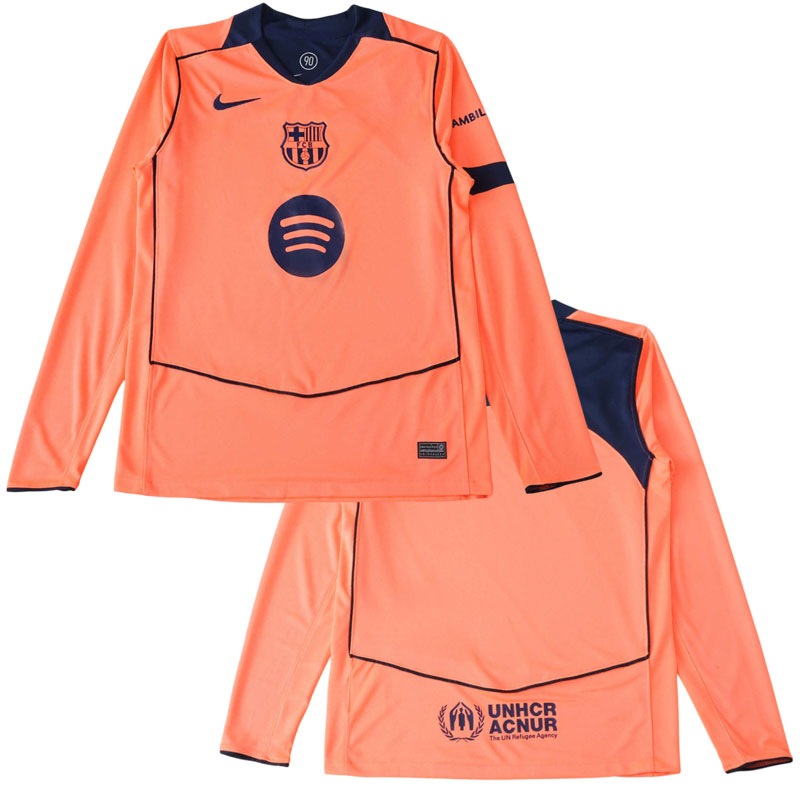 FC Barcelona 25/26 třetí fotbalový dres s dlouhým rukávem