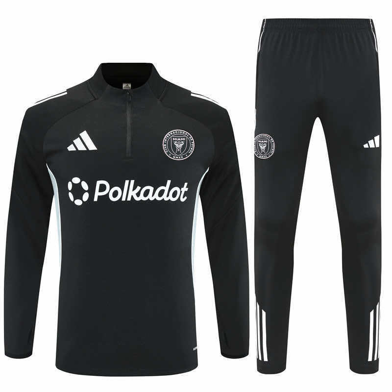 Inter Miami CF 25/26 tréninková souprava - černý half-zip top a kalhoty