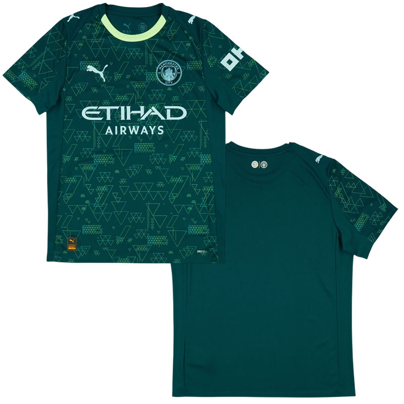 Manchester City 2025/26 čtvrtý dres - zelený pánský fotbalový dres