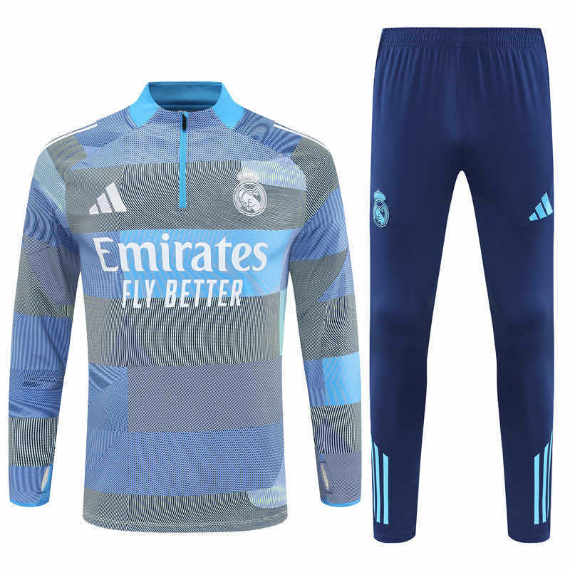 Real Madrid CF 2025/26 tréninkový komplet - half-zip top a dlouhé kalhoty