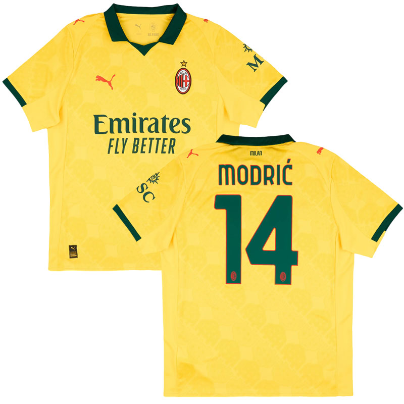 AC Milan třetí dres 2025-26 Modric 14 – žlutý dres pro muže