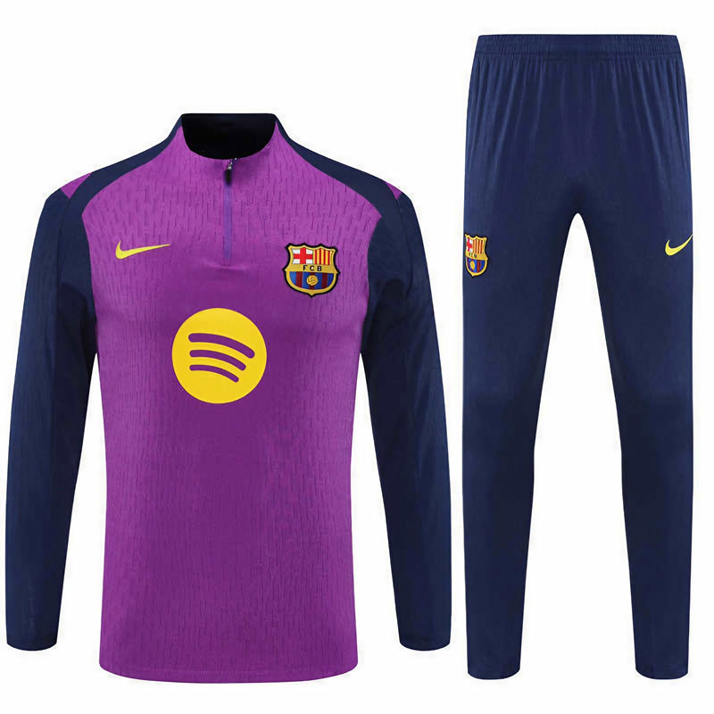 Barça 25/26 fialovo-modrá tréninková souprava Half Zip - pro děti i dospělé