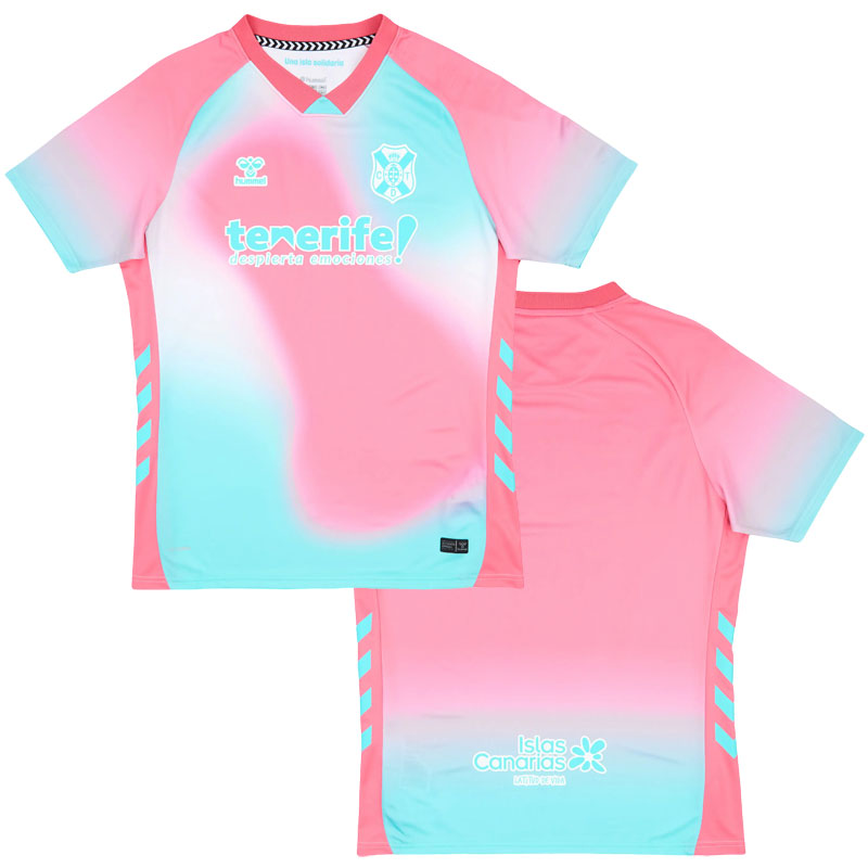 CD Tenerife 25/26 třetí dres pro muže - růžový fotbalový styl