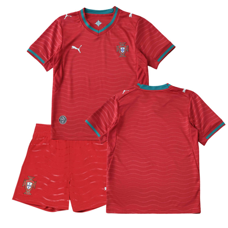 Dětský fotbalový set Portugalsko 2026 – domácí dres + šortky ve stylu VM