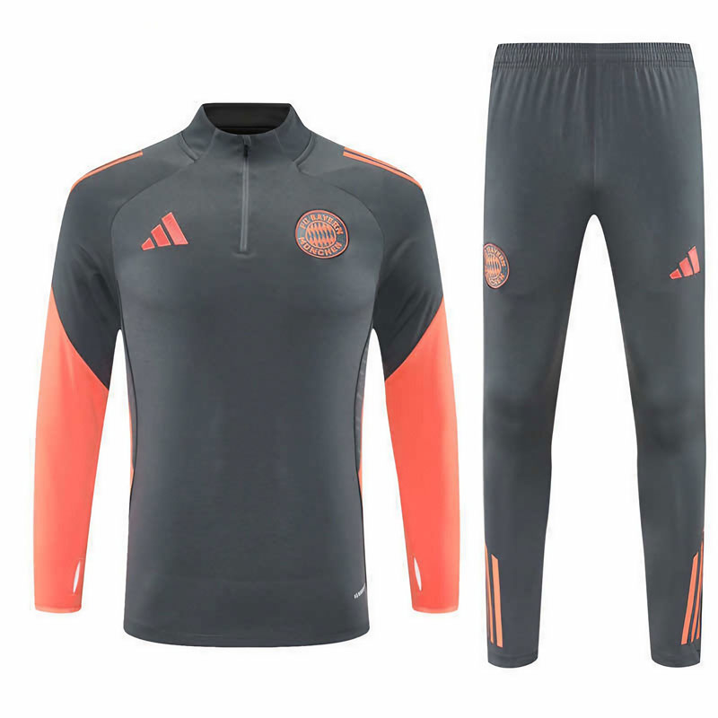 FC Bayern 25/26 tréninková souprava - šedo-oranžový half zip set