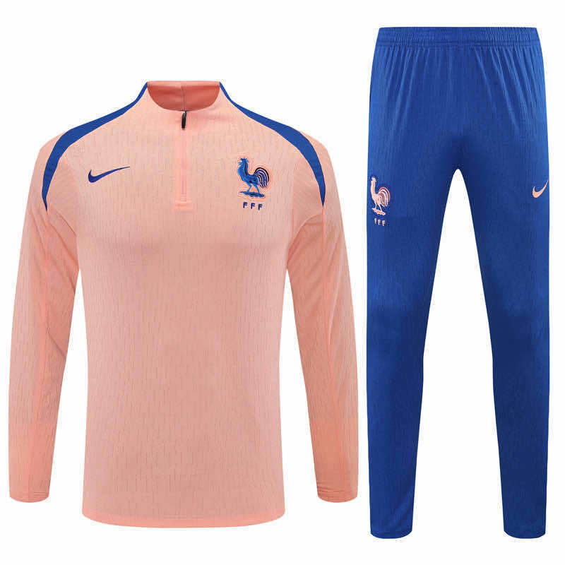 France 25/26 růžovo-modrá tréninková souprava Half Zip – pro dospělé i děti