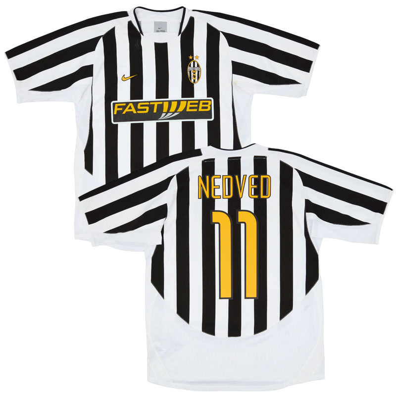Juventus 03/04 domácí fotbalový dres s potiskem Nedvěd 11