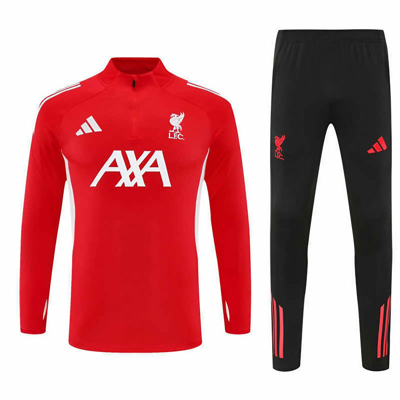 Liverpool Half Zip fotbalová tréninková souprava 25/26 červená-černá