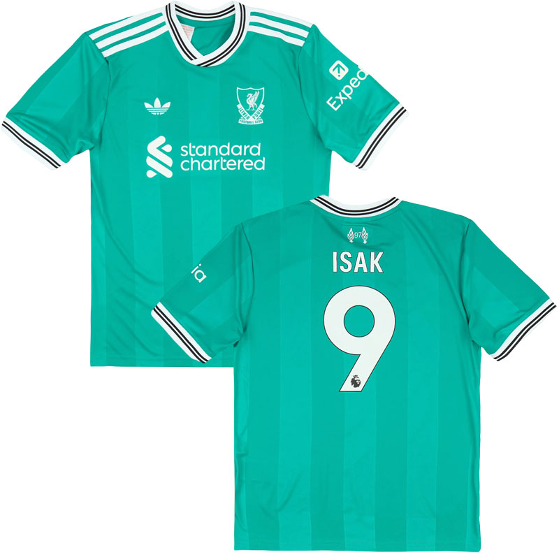 Liverpool třetí dres 2025/26 Isak 9 – zelený pánský fotbalový dres