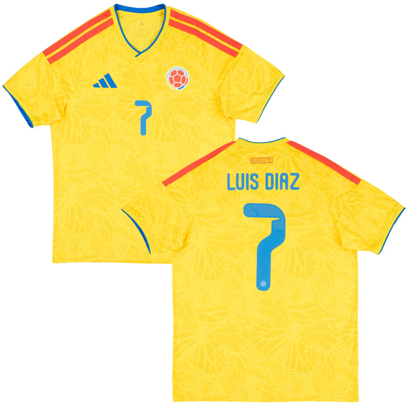Kolumbie 2026 domácí fotbalový dres – pánský žlutý dres Luis Díaz 7