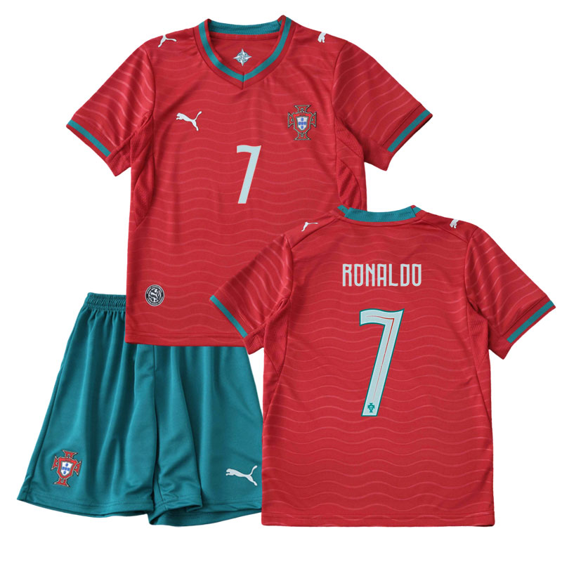 Portugalsko domácí dres 2026 pro děti – fotbalová sada s číslem 7 Ronaldo