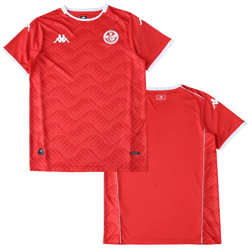 Tunisko 2025/26 domácí dres pro muže – červený fotbalový styl