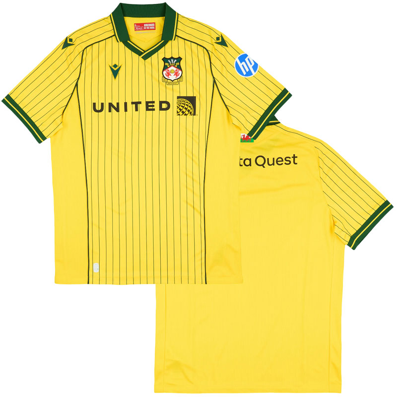 Wrexham 25/26 venkovní dres pro muže – žlutý fotbalový styl