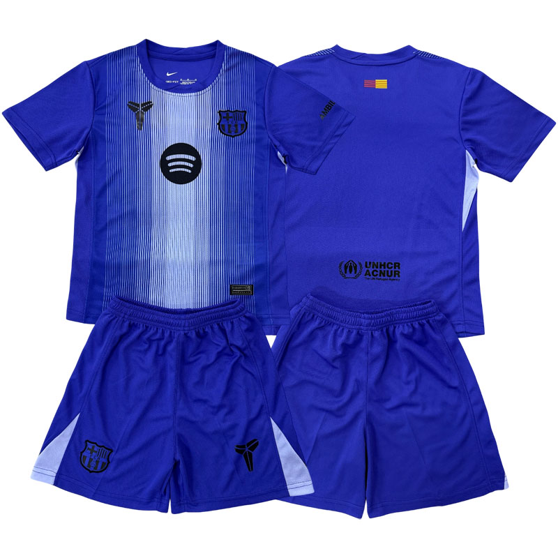 Barcelona dětský brankářský dres 2025/26 – fialová fotbalová souprava pro děti