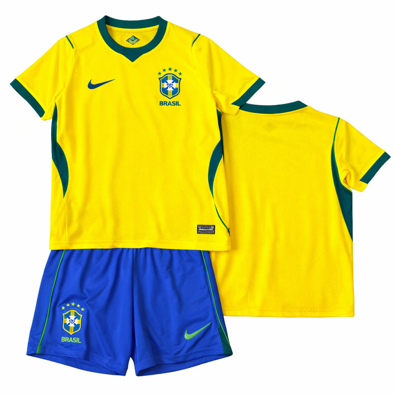 Dětský dres Brazílie 2026 MS - žlutý domácí fotbalový komplet