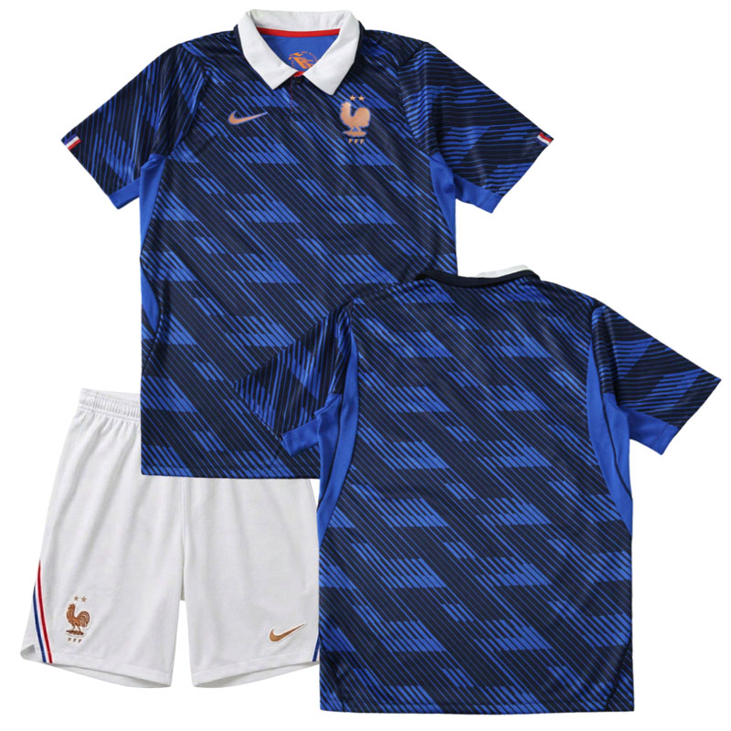 Dětský dres Francie 2026 – fotbalový set MS 2026 dres + trenýrky
