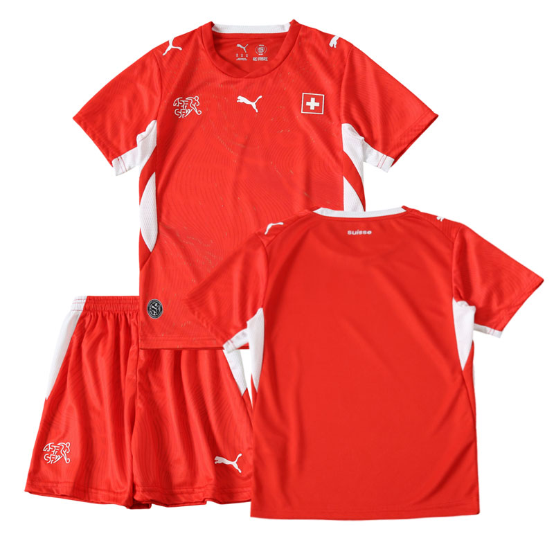 Dětský fotbalový set Švýcarsko 2026 - domácí červený dres pro děti