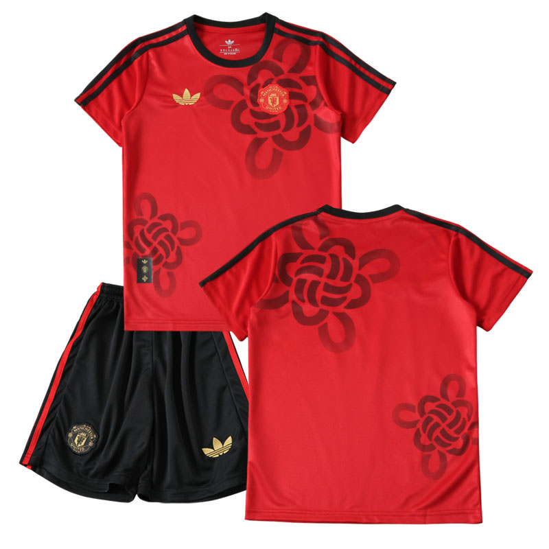 Manchester United 2026 kulturní dres pro děti – červená fotbalová sada