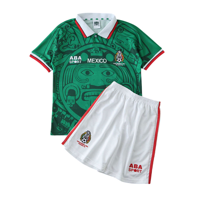 Mexiko 1998 retro domácí dres pro děti – fotbalový komplet