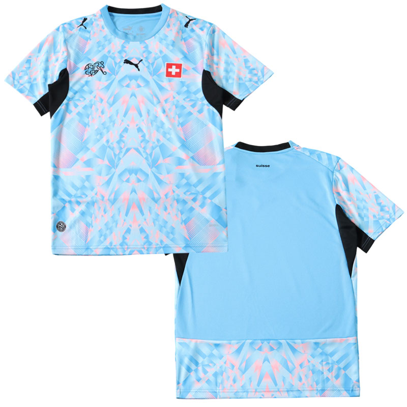 Švýcarsko 2026/27 modrý brankářský fotbalový dres