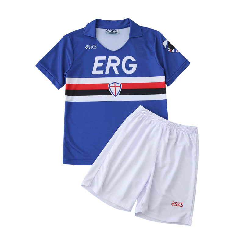 UC Sampdoria 1990/91 dětský fotbalový dres – retro domácí sada