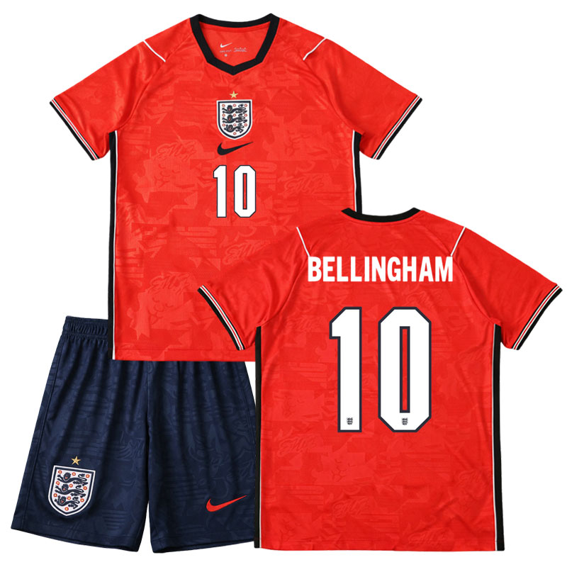 Anglie MS 2026 dres pro děti Bellingham 10 – červený fotbalový set