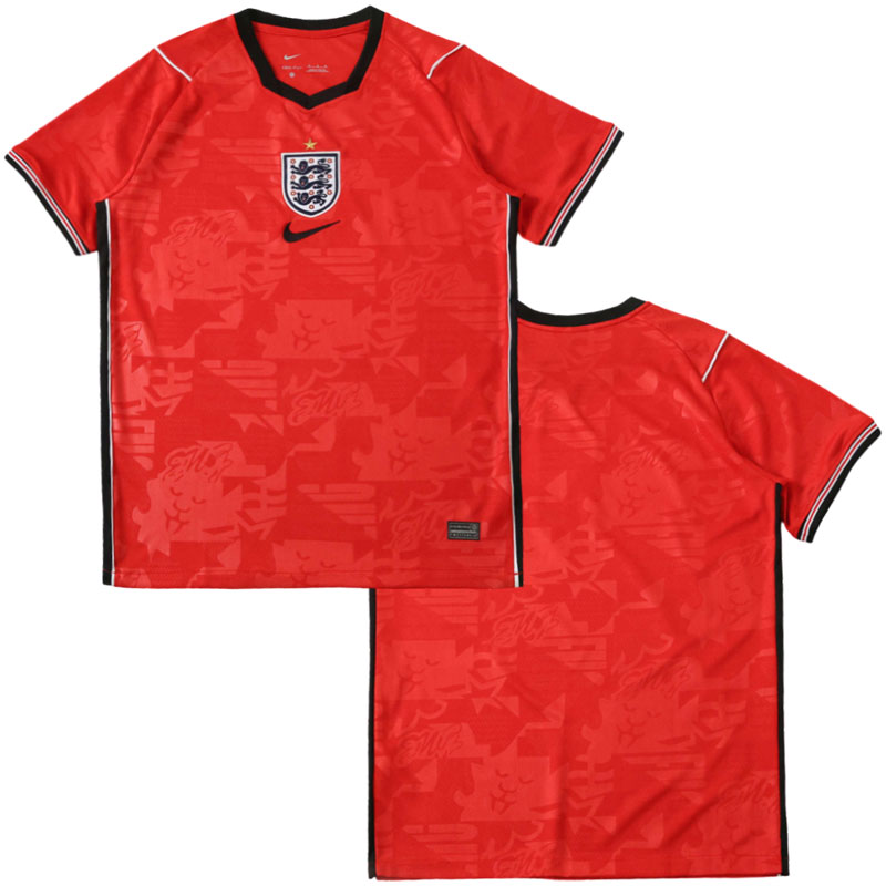 Anglie venkovní dres MS 2026 – červený fotbalový dres krátký rukáv