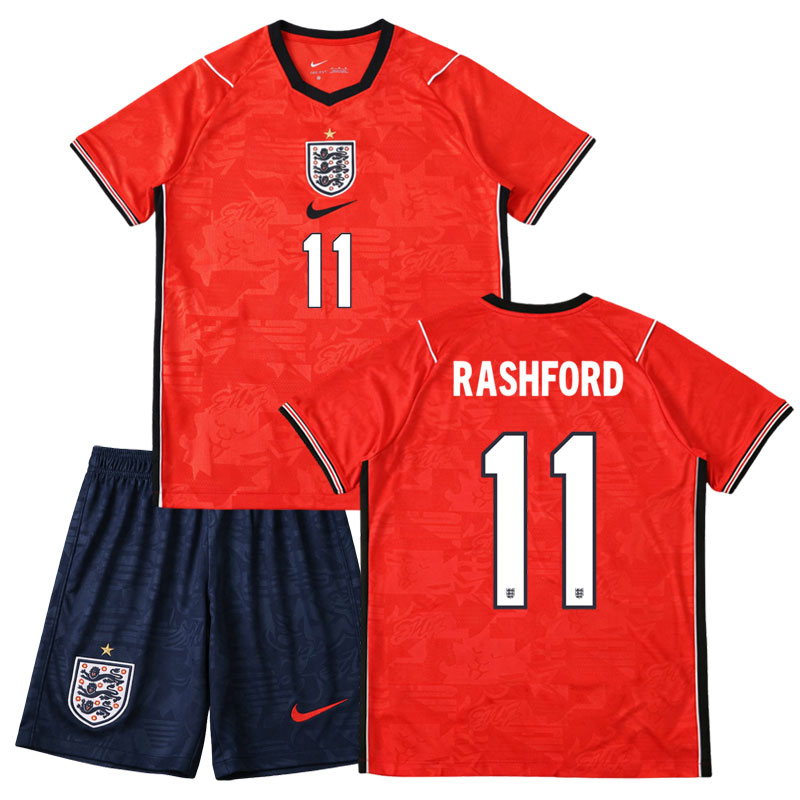 Dětský dres 2026 Anglie Rashford 11 – venkovní fotbalový set + trenýrky