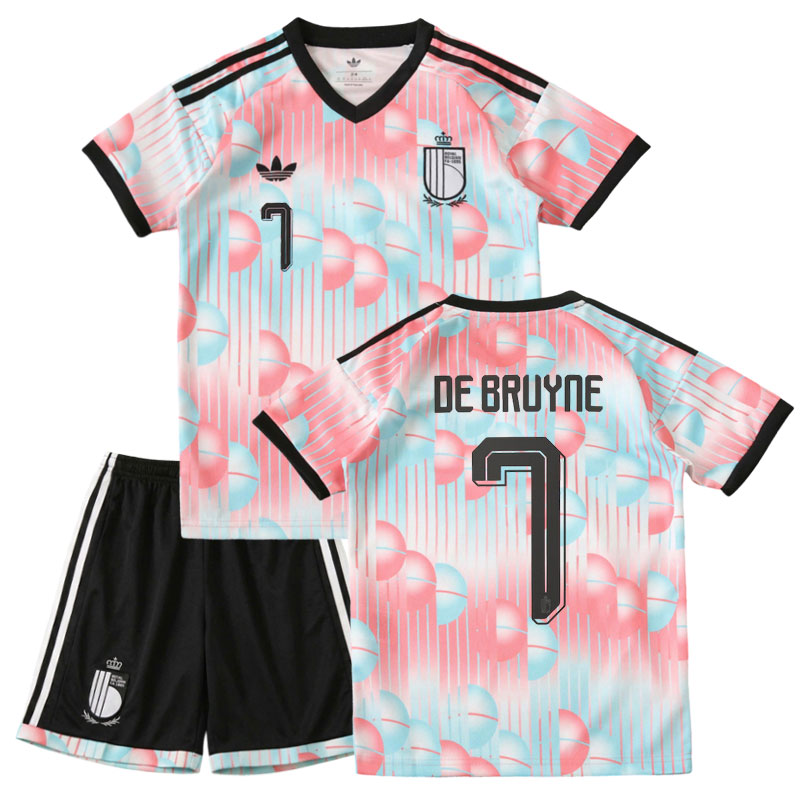 Dětský dres Belgie 2026 De Bruyne 7 – venkovní fotbalový komplet