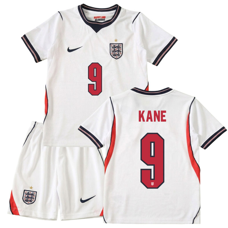 Dětský fotbalový dres Kane 9 Anglie 2026 MS domácí komplet + šortky